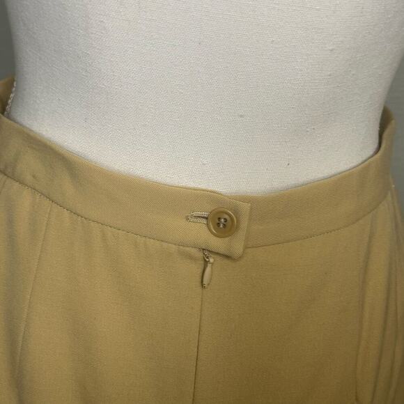 Escada tan 100% new wool pencil lined career skirt size 38 (US 8) - Picture 2 of 6